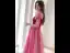 Chic / Beautiful Burgundy Prom Dresses 2022 A-Line / Princess Square Neckline Puffy Short Sleeve Backless Floor-Length / Long Formal Dresses