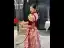 Elegant Burgundy Printing Prom Dresses 2022 A-Line / Princess Square Neckline Puffy Short Sleeve Backless Floor-Length / Long Formal Dresses