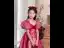 Chic / Beautiful Red Sequins Evening Party Flower Girl Dresses 2022 A-Line / Princess V-Neck Puffy Short Sleeve Floor-Length / Long Flower Girl Dresses