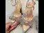 Transparent Beige Abend Sandalen Damen 2022 Strass Schleife Knöchelriemen 11 cm Stilettos Spitzschuh Sandaletten Hochhackige