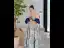Vintage / Retro Ocean Blue Printing Prom Dresses 2022 A-Line / Princess Strapless Short Sleeve Backless Sash Floor-Length / Long Formal Dresses