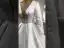 High-end White Satin Wedding Dresses 2022 Ball Gown Scoop Neck Long Sleeve Beading Lace Flower Sash Chapel Train Wedding