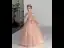Chic / Beautiful Blushing Pink Beading Sequins Prom Flower Girl Dresses 2022 A-Line / Princess Scoop Neck Short Sleeve Floor-Length / Long Flower Girl Dresses