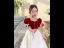 Elegant Burgundy Pearl Satin Prom Flower Girl Dresses 2022 A-Line / Princess Square Neckline Short Sleeve Bow Sash Floor-Length / Long Flower Girl Dresses