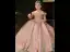 Elegant Candy Pink Sequins Flower Girl Dresses Prom 2022 Ball Gown Scoop Neck Short Sleeve Bow Floor-Length / Long Flower Girl Dresses