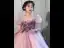 Chic / Beautiful Blushing Pink Sequins Birthday Flower Girl Dresses 2022 Ball Gown Square Neckline Puffy Short Sleeve Backless Floor-Length / Long Flower Girl Dresses