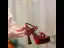 Sexy Red Cocktail Party Womens Sandals 2022 Ankle Strap 13 cm Stiletto Heels Open / Peep Toe Sandals High Heels