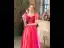 Chic / Belle Bordeaux Paillettes Robe De Soirée 2022 Princesse Encolure Carrée Gonflée Manches Courtes Dos Nu Longue Soirée Robe De Ceremonie