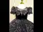 Sparkly Multi-Colors Sequins Birthday Black Flower Girl Dresses 2022 Ball Gown Scoop Neck Puffy Short Sleeve Backless Floor-Length / Long Flower Girl Dresses