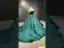High-end Dark Green Handmade  Beading Prom Dresses 2022 Ball Gown Strapless Backless Long Sleeve Chapel Train Prom Formal Dresses