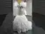 Luxury / Gorgeous White Beading Sequins Cascading Ruffles Wedding Dresses 2022 Trumpet / Mermaid Scoop Neck Short Sleeve Court Train Wedding