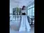 Charming Grey Floral Evening Dresses 2022 A-Line / Princess Off-The-Shoulder Sleeveless Backless Floor-Length / Long Evening Party Formal Dresses