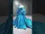 Luxury / Gorgeous Ocean Blue Beading Pearl Sequins Bow Pierced Prom Dresses 2022 Trumpet / Mermaid Scoop Neck Long Sleeve Backless Royal Train Prom Formal Dresses