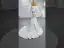 High End Elegante Weiß Satin Perlenstickerei Pailletten Brautkleider / Hochzeitskleider 2023 Meerjungfrau Fallende Rüsche One-Shoulder Kurze Ärmel Rückenfreies Hof-Schleppe Hochzeit