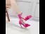 Schöne Fuchsie Ball Sandalen Damen 2023 Schleife Knöchelriemen 11 cm Stilettos Peeptoes Sandaletten Hochhackige