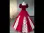 Vintage / Retro Burgundy Pearl Sequins Prom Dresses 2023 Ball Gown Square Neckline Puffy Short Sleeve Backless Floor-Length / Long Prom Formal Dresses