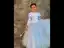Médiévale Vintage / Originale Bleu Ciel Robe Ceremonie Fille 2021 Princesse Encolure Dégagée 3/4 Manches Forme de coeur Perle Paillettes En Dentelle Fleur Noeud Longue