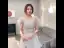 Fashion Grey Bridesmaid Dresses 2021 A-Line / Princess Square Neckline Beading Sequins Lace Flower Short Sleeve Backless Floor-Length / Long Wedding Party Dresses