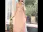 Modest / Simple Blushing Pink Bridesmaid Dresses 2021 A-Line / Princess V-Neck Lace Flower Appliques Short Sleeve Backless Floor-Length / Long Wedding Party Dresses