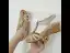 Roman Fashion Brown Summer Street Wear Beach Rhinestone Womens Sandals 2021 T-Strap 5 cm Wedges Open / Peep Toe Sandals High Heels