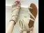 Romain Été Beige Désinvolte Plage Plate Sandales Femme 2021 Bride Cheville Peep Toes / Bout Ouvert Sandales
