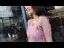 Illusion Rose Bonbon Robe De Soirée 2018 Princesse Encolure Dégagée 1/2 Manches Appliques Percé En Dentelle Faux Diamant Train De Balayage Volants Dos Nu Robe De Ceremonie
