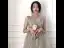 Chic / Beautiful Champagne Bridesmaid Dresses 2021 A-Line / Princess V-Neck Beading Pearl Sequins Lace Flower Short Sleeve Backless Floor-Length / Long Bridesmaid Wedding Party Dresses