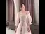 Fashion Blushing Pink Lace Flower Bridesmaid Dresses 2021 A-Line / Princess Spaghetti Straps Short Sleeve Backless Floor-Length / Long Bridesmaid Wedding Party Dresses