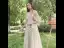 Chic / Beautiful Sage Green Pearl Lace Flower Bridesmaid Dresses 2021 A-Line / Princess Off-The-Shoulder Short Sleeve Backless Floor-Length / Long Bridesmaid Wedding Party Dresses