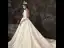 Vintage Ivory / Creme Durchsichtige Brautkleider / Hochzeitskleider 2019 A Linie Rundhalsausschnitt 3/4 Ärmel Rückenfreies Kathedrale Schleppe Rüschen