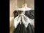 Chic / Beautiful Black Pearl Graduation Dresses 2023 A-Line / Princess Off-The-Shoulder Puffy Short Sleeve Bow Floor-Length / Long Prom Formal Dresses