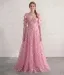 Blomsterfe Lyserød Tulle 3D Blonde Blomster Gallakjoler 2026 Sweetheart Ærmeløs Prinsesse