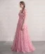 Blomsterfe Lyserød Tulle 3D Blonde Blomster Gallakjoler 2026 Sweetheart Ærmeløs Prinsesse