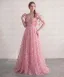 Blomsterfe Lyserød Tulle 3D Blonde Blomster Gallakjoler 2026 Sweetheart Ærmeløs Prinsesse
