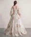 Old Hollywood Ivory Sequins Flower Tulle Prom Dresses Split Front Formal Dresses 2026