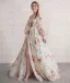 Old Hollywood Ivory Sequins Flower Tulle Prom Dresses Split Front Formal Dresses 2026