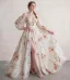 Old Hollywood Ivory Sequins Flower Tulle Prom Dresses Split Front Formal Dresses 2026