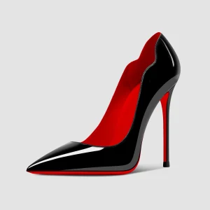 Sexy Black Patent Leather Evening Party Pumps 2023 12 Cm Stiletto Heels Pointed Toe Pumps High Heels