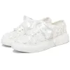 Fashion Ivory Lace Rose Wedding Shoes Wedding Sneakers 2024 4 cm Platform Round Toe Wedding Shoes
