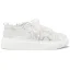 Elegante Ivory / Creme Schleife Spitze Blumen Hochzeit Turnschuhe 2024 4 cm Plateau Runde Zeh Brautschuhe