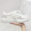 Elegante Ivoor Rhinestone Kant Strik Sportschoenen 2024 4 cm Plateau Ronde Neus Bruidsschoenen