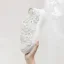 Elegant Ivory Rhinestone Lace Flower Wedding Sneakers 2024 4 cm Platform Round Toe Wedding Shoes