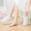 Chic / Belle Ivoire En Dentelle Baskets Chaussure De Mariée 2024 4 cm Plateforme À Bout Rond Mariage Chaussures Femmes