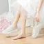 Elegant Ivory Lace Flower Rhinestone Wedding Sneakers 2024 4 cm Platform Round Toe Wedding Shoes