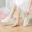 Chic / Belle Chaussure De Mariée Champagne En Dentelle Fleur Mariage Baskets 2024 4 cm Plateforme À Bout Rond Chaussure De Mariée