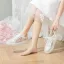 Elegante Ivoor Rhinestone Kant Strik Sportschoenen 2024 4 cm Plateau Ronde Neus Bruidsschoenen
