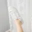 Mode Ivoire En Dentelle Fleur Appliques Faux Diamant Mariage Baskets 2024 4 cm Plateforme À Bout Rond Chaussure De Mariée