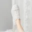 Elegant Ivory Rhinestone Lace Flower Wedding Sneakers 2024 4 cm Platform Round Toe Wedding Shoes