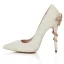 Fashion Ivory Leather Pearl Wedding Shoes 2022 10 cm Stiletto Heels Rhinestone Pointed Toe Wedding Pumps High Heels