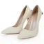 Fashion Ivory Leather Pearl Wedding Shoes 2022 10 cm Stiletto Heels Rhinestone Pointed Toe Wedding Pumps High Heels